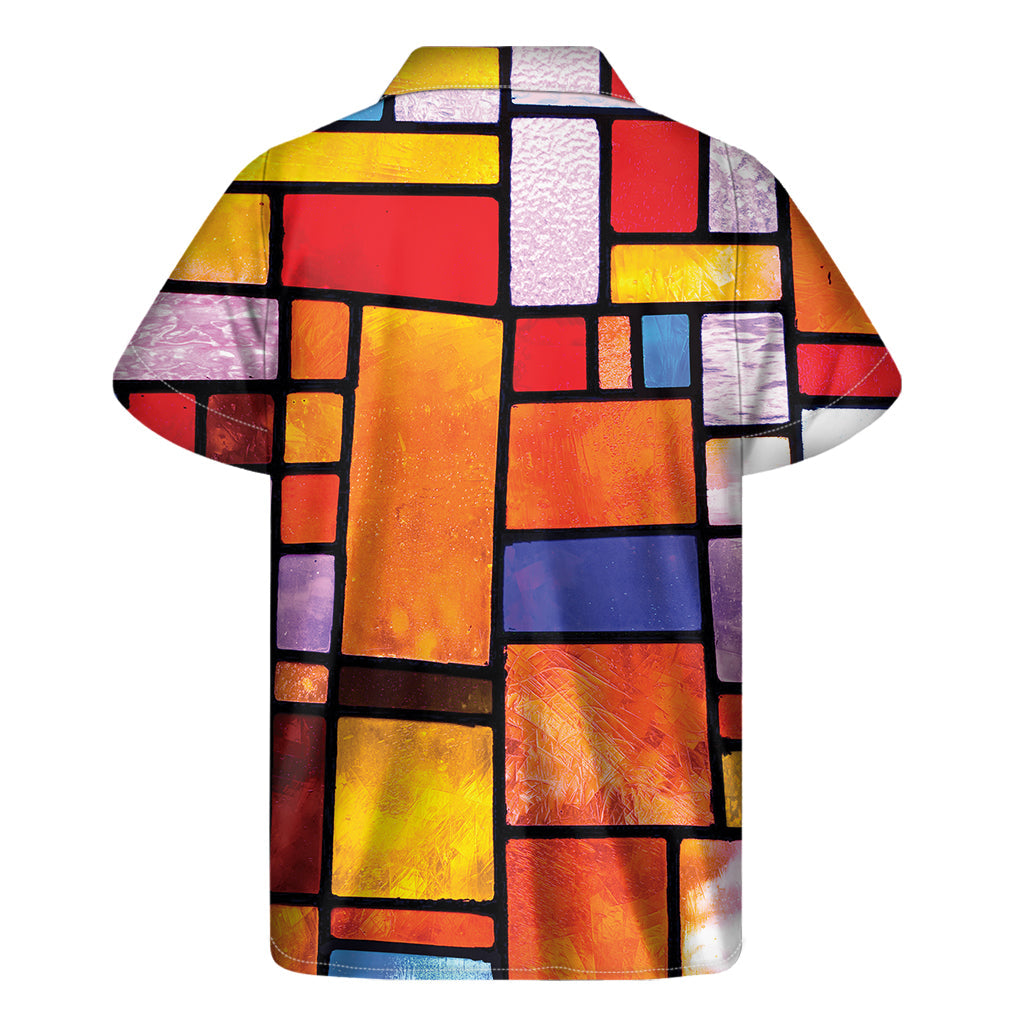 Island Vibes Collection: Colorful Stained Glass Mosaic Hawaiian Shirt - 2