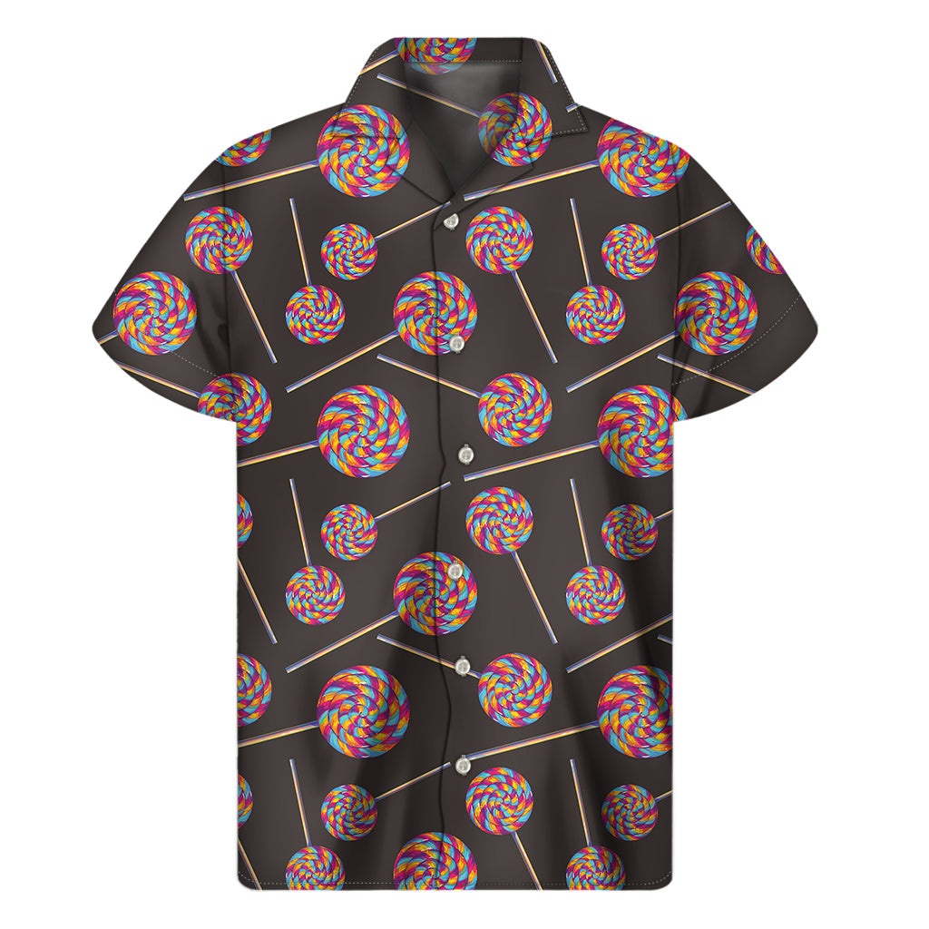 Colorful Swirl Lollipop Hawaiian Short Sleeve Shirt - 1