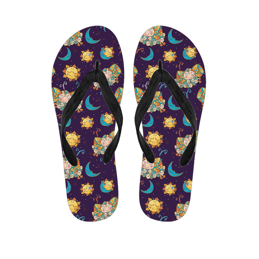 Aloha Aries: Hawaiian Flip Flops with Cute Cartoon Pattern - 1