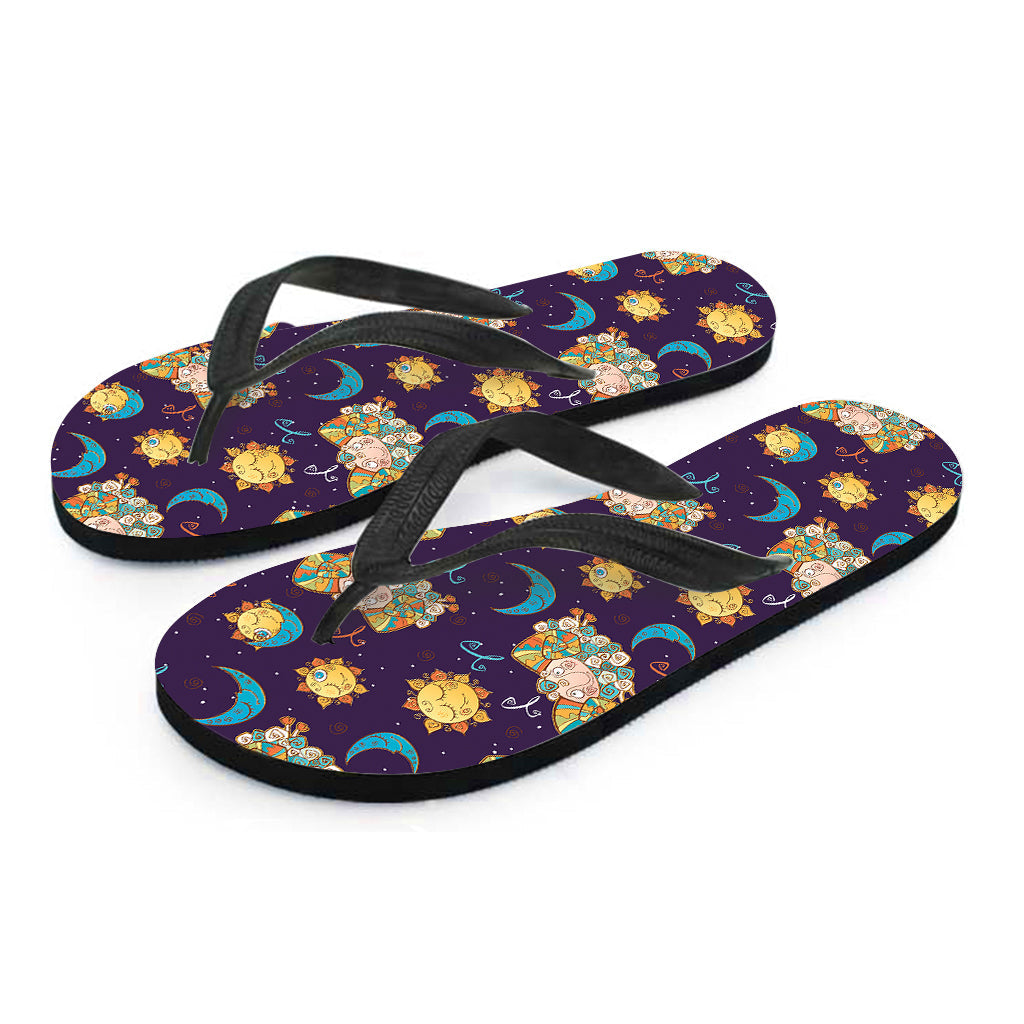 Aloha Aries: Hawaiian Flip Flops with Cute Cartoon Pattern - 2