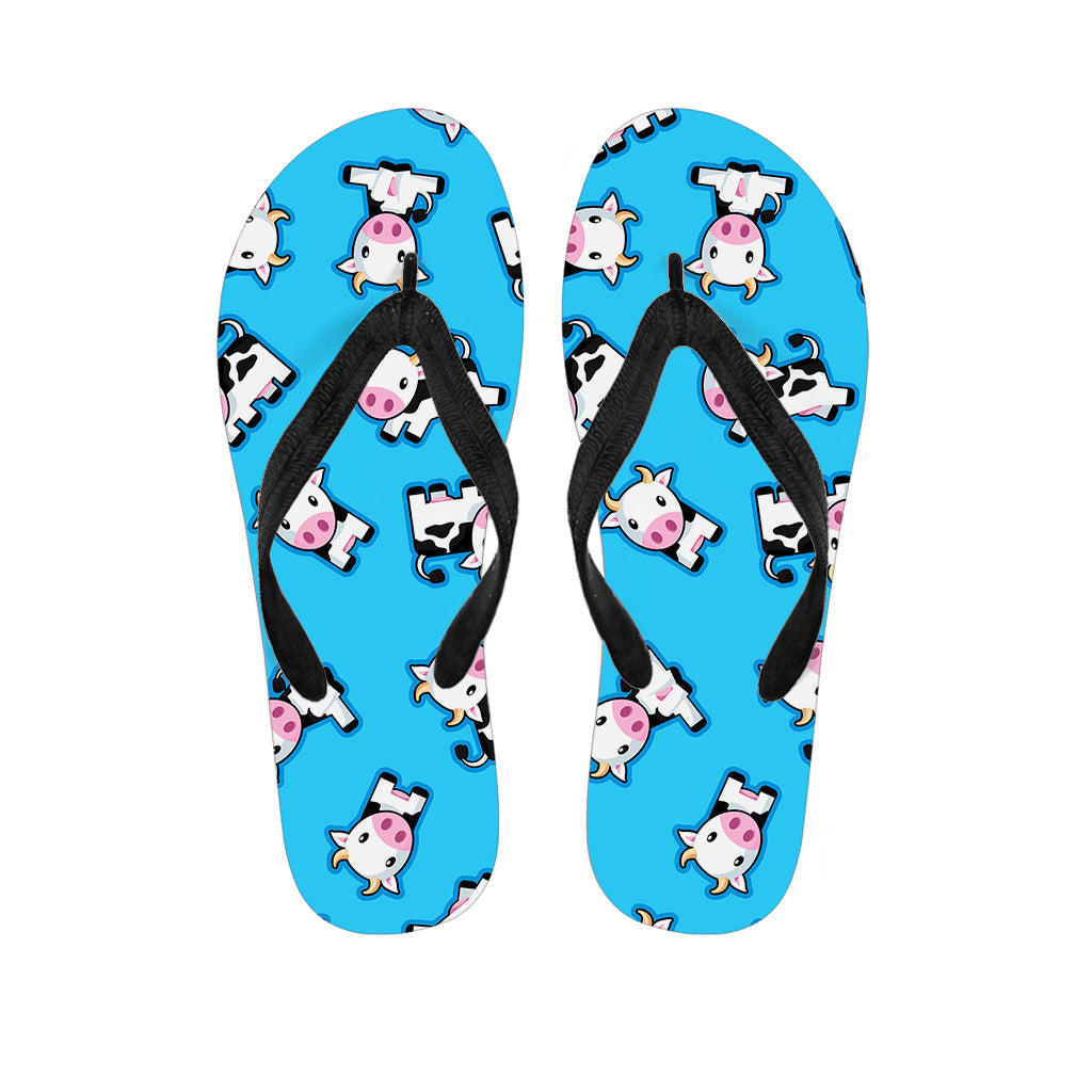 Adorable Hawaiian Cow Print Flip Flops - The Perfect Addition to Your Island Outfit - 1