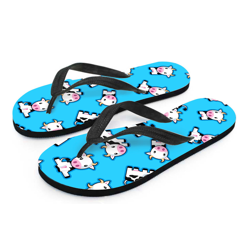 Adorable Hawaiian Cow Print Flip Flops - The Perfect Addition to Your Island Outfit - 1