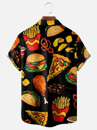 Bigfoot Holds Pizza Hawaiian Shirt - a playful addition to your Hawaiian Outfit style!