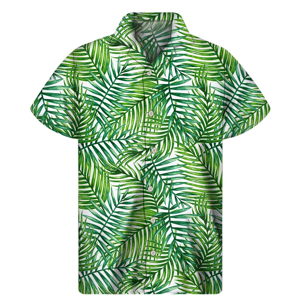 Island Vibes: Men&#39;s Exotic Tropical Leaf Pattern Hawaiian Shirt - 1