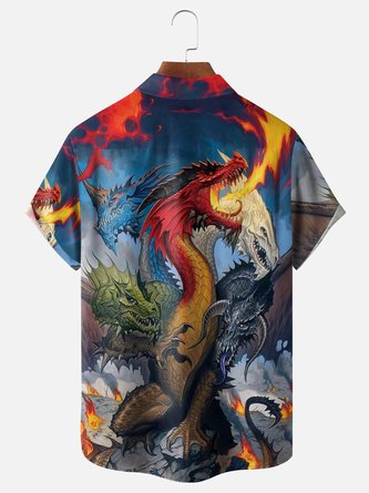 Abstract Dragon Hawaiian Shirt: Moisture-Wicking Hawaiian Outfit Style