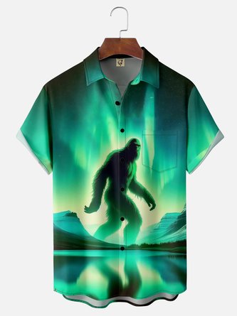 Bigfoot Paradise: Moisture-Wicking Hawaiian Shirt for Her