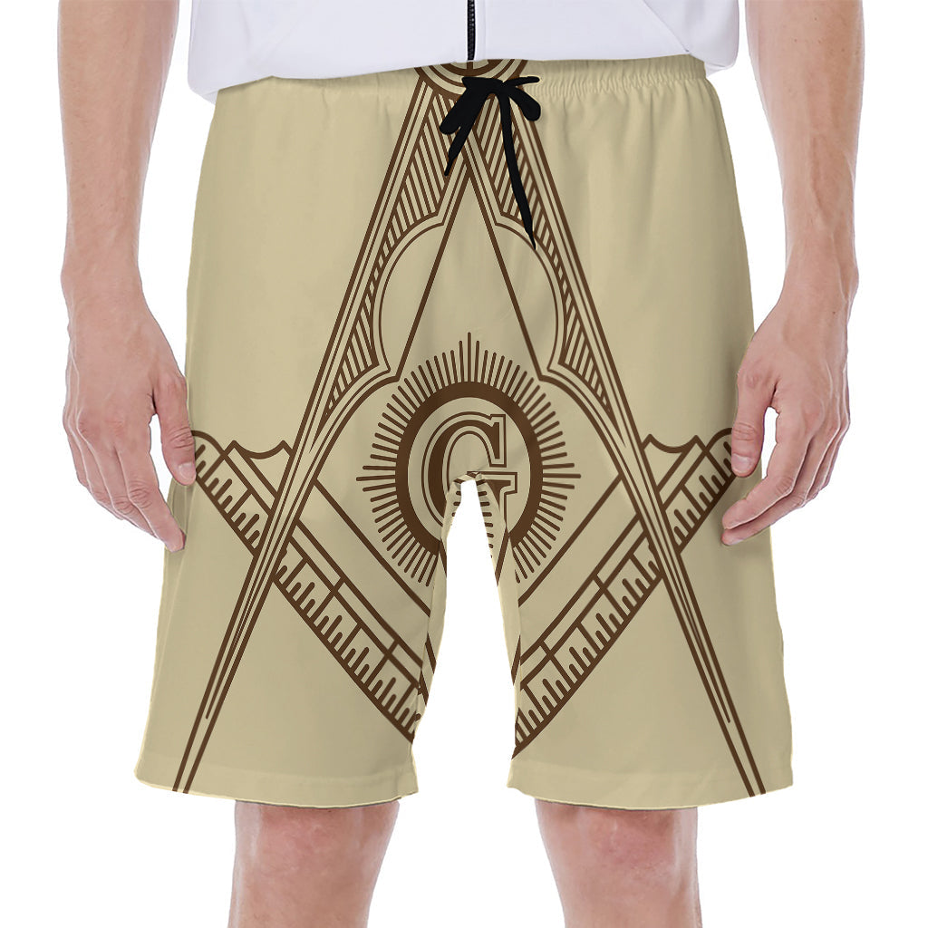 Authentic Hawaiian Freemasonry Symbol Men's Beach Shorts - 1