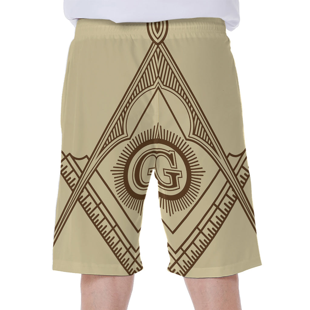 Authentic Hawaiian Freemasonry Symbol Men's Beach Shorts - 1