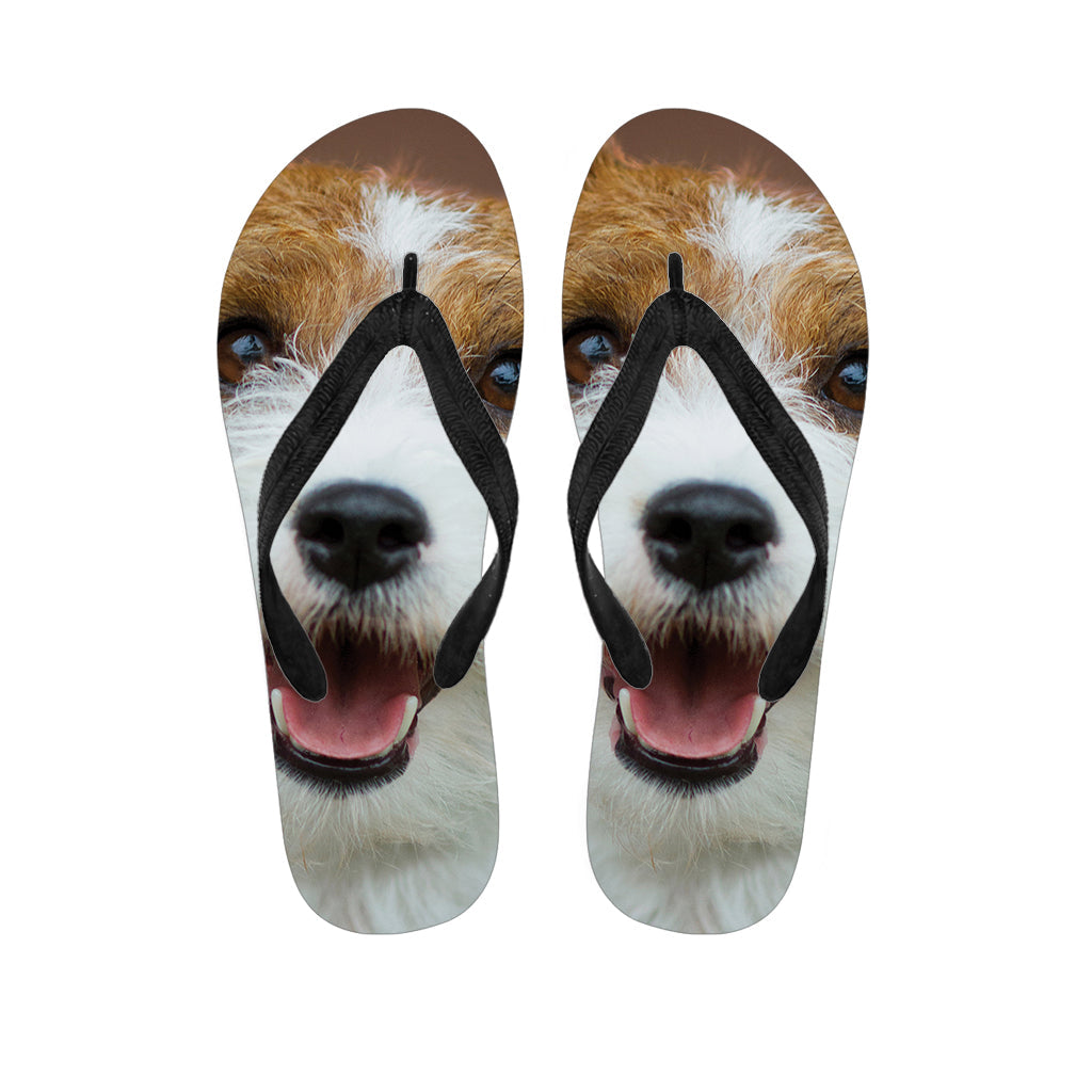 Adorable Jack Russell Terrier Hawaiian Flip Flops: Perfect for Your Tropical Outfit - 1