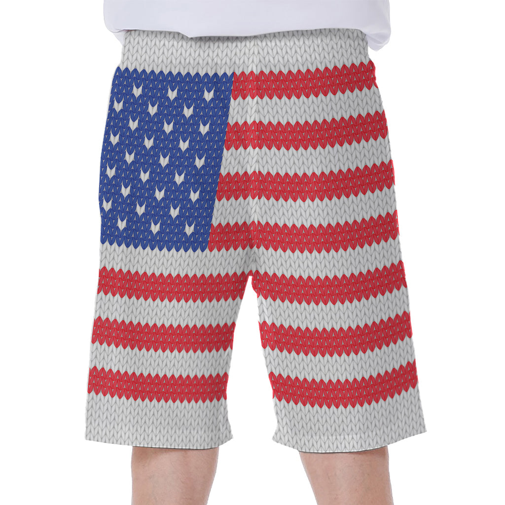 American Flag Print Hawaiian Beach Shorts for Men - 2