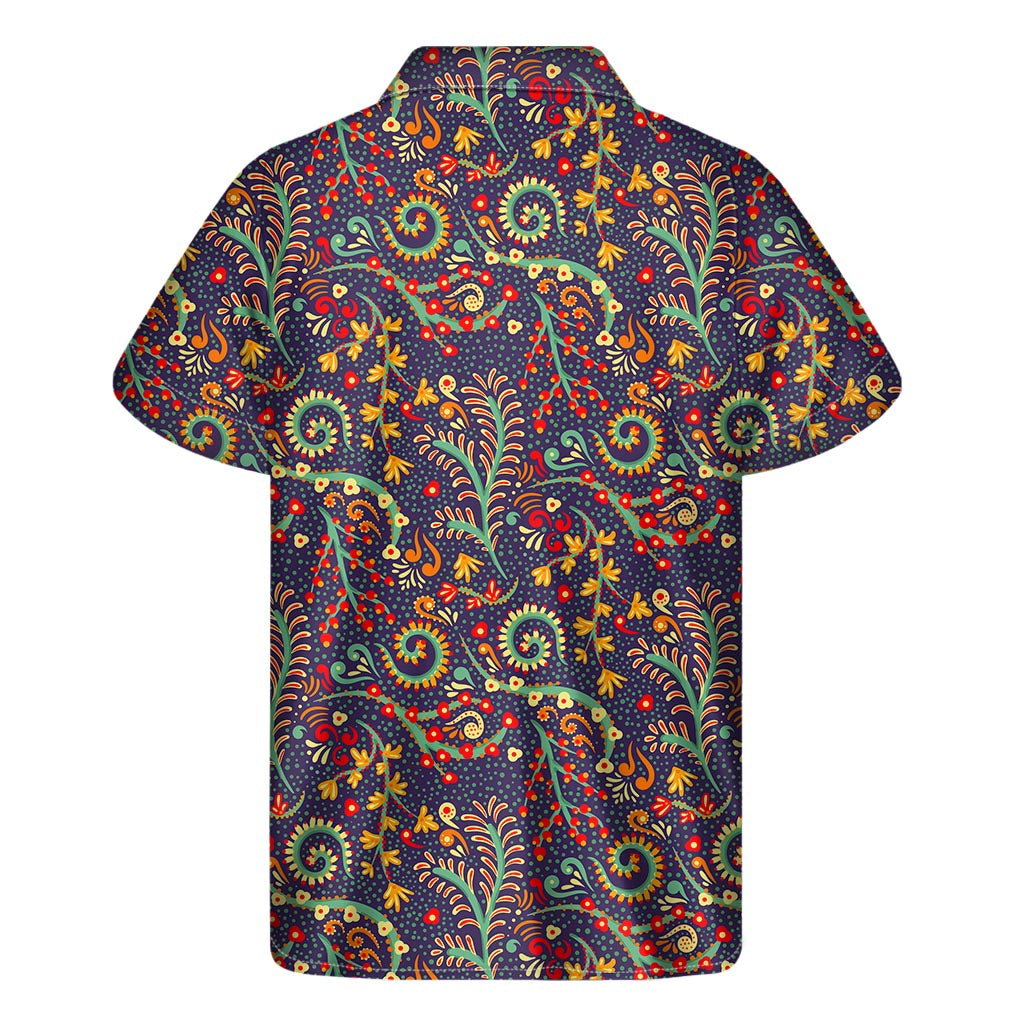 Mandala Floral Bohemian Hawaiian Short Sleeve Shirt - 2