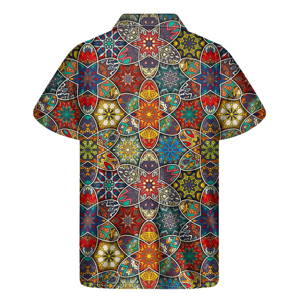 Bohemian Bliss Hawaiian Shirt - Mandala Star Pattern - 2