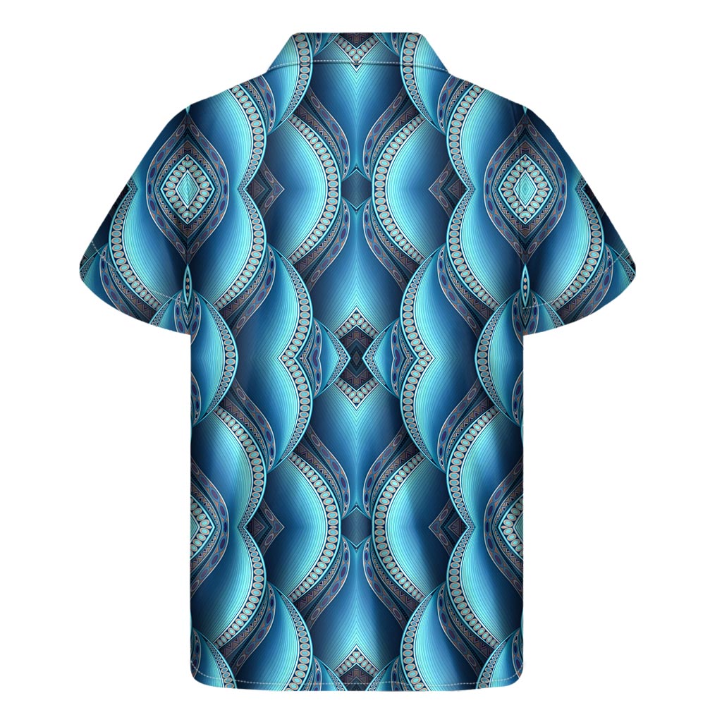 Mandala Waves: A Tropical Hawaiian Shirt for Men - 2