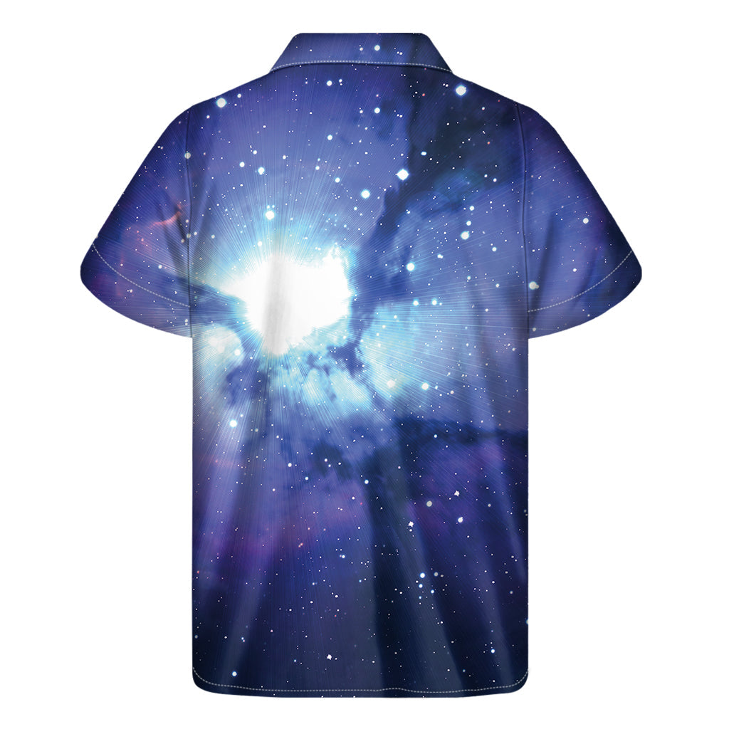 Galactic Vibes: Hawaiian Nebula Print Short Sleeve Shirt - 2