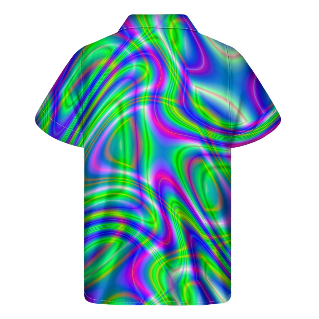 Neon Green Hawaiian Vibes Short Sleeve Shirt for Men - 2