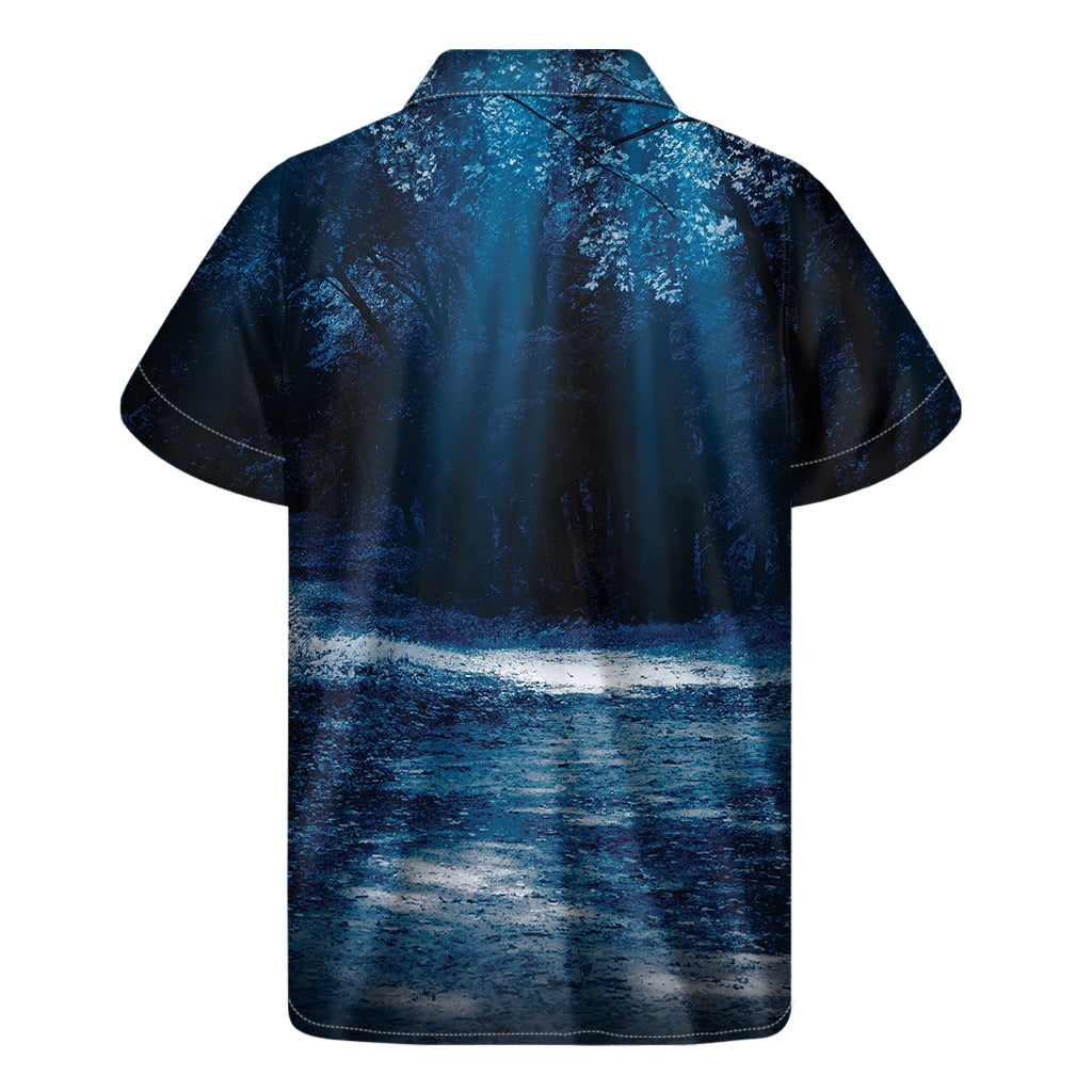 Night Forest and Moonlight Hawaiian Aloha Shirt - 2