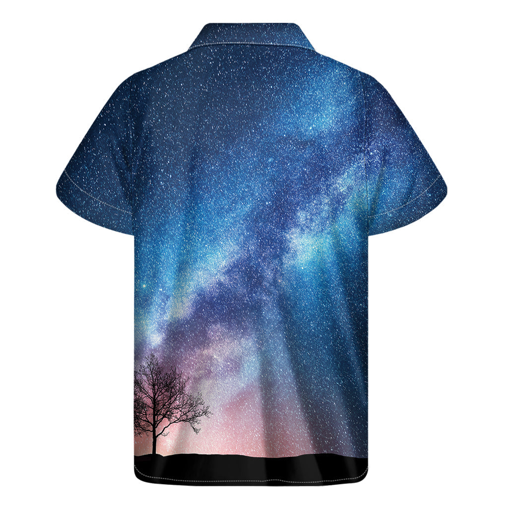 Night Sky Milky Way Hawaiian Short Sleeve Shirt - 2