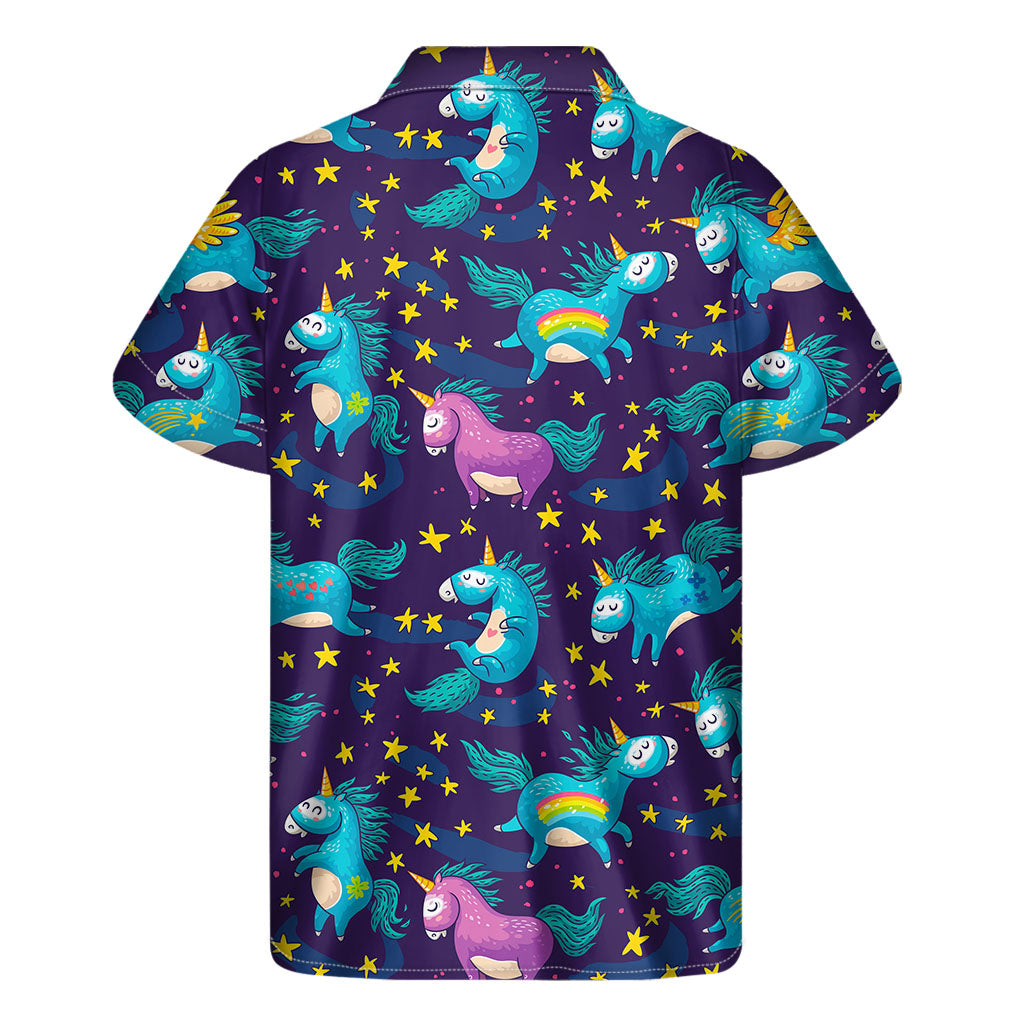 Night Star Unicorn Hawaiian Aloha Shirt for Men - 2