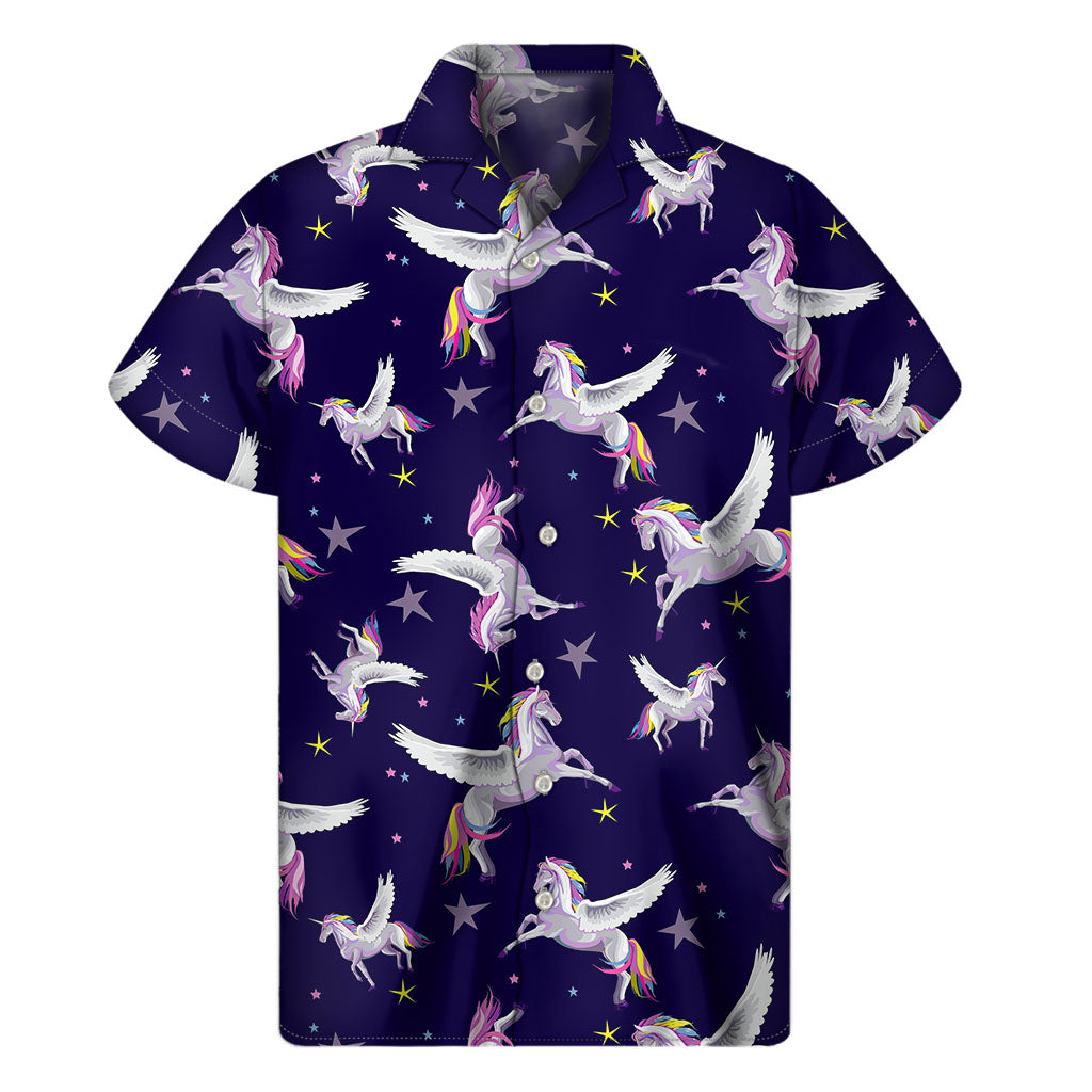 Night Winged Unicorn Hawaiian Aloha Shirt - 1