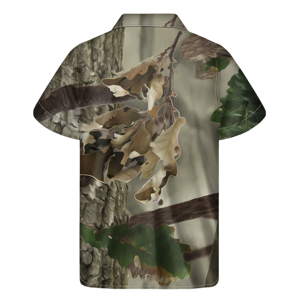 Oak Tree Hawaiian Print Men&#39;s Short Sleeve Shirt - 2