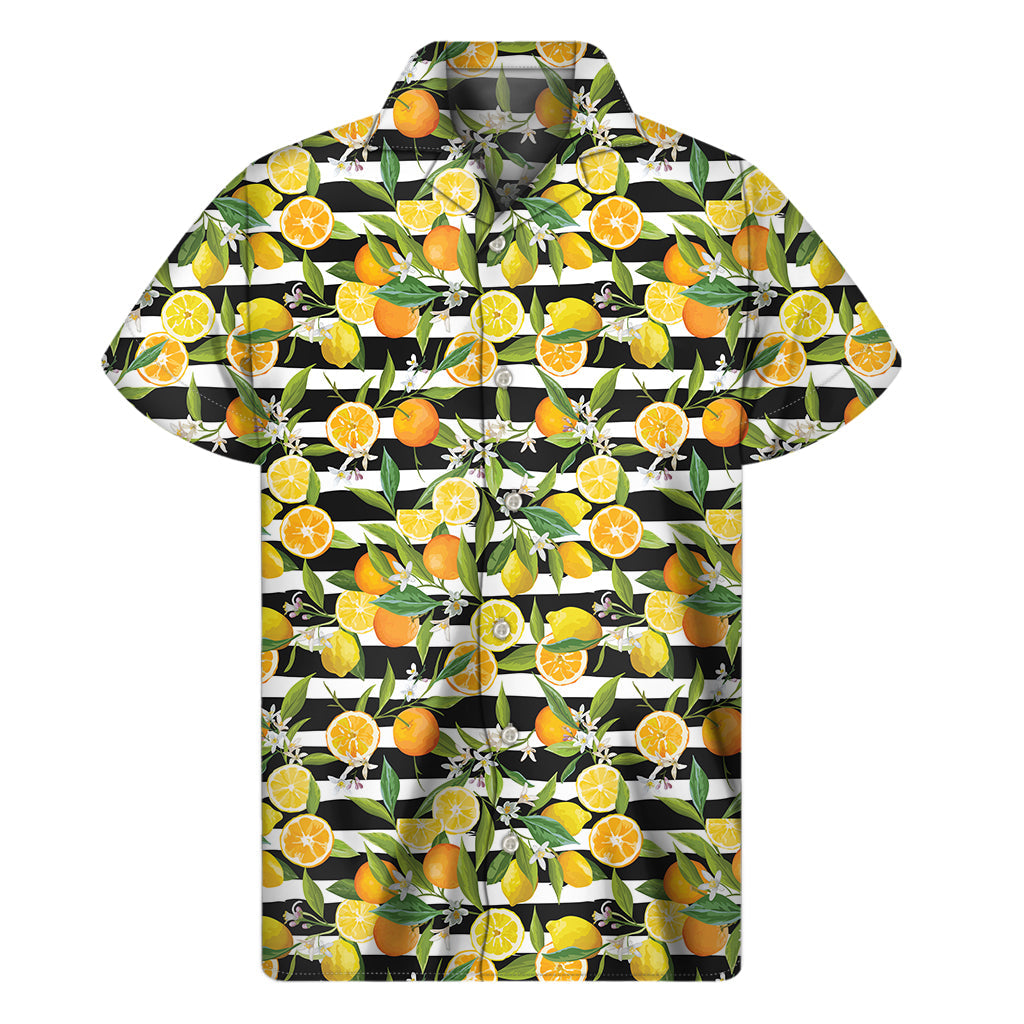 Sunset Stripes: Hawaiian Short Sleeve Shirt for Men - 1