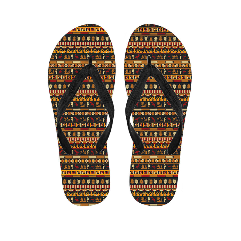 Authentic Hawaiian Flair: Ornament Egyptian Pattern Flip Flops for Your Outfit - 1