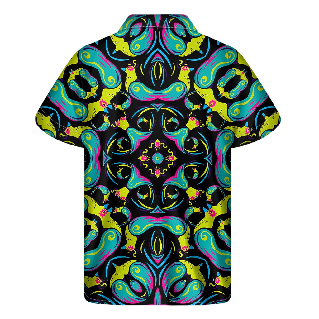 Ornament Psychedelic Trippy Hawaiian Short Sleeve Shirt - 2