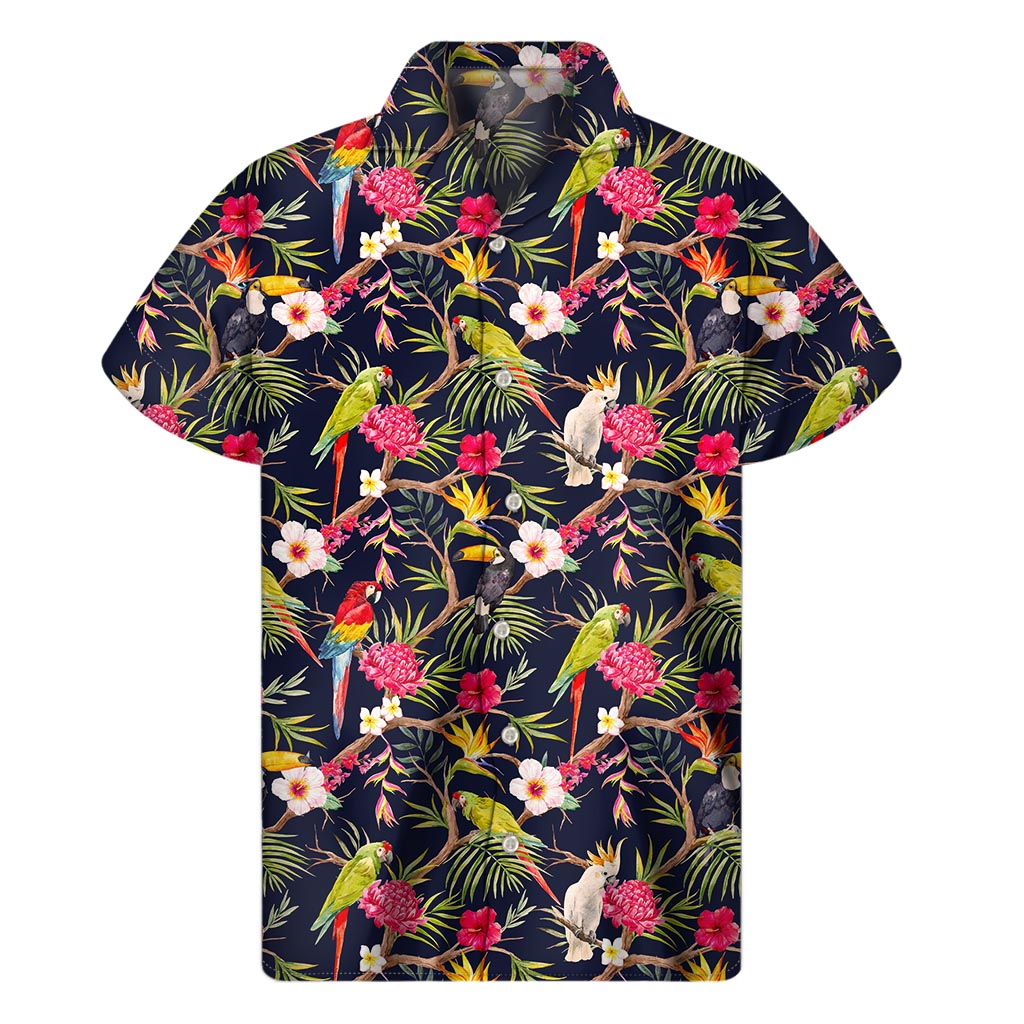 Parrot and Toucan Tropical Print Hawaiian Shirt - 1