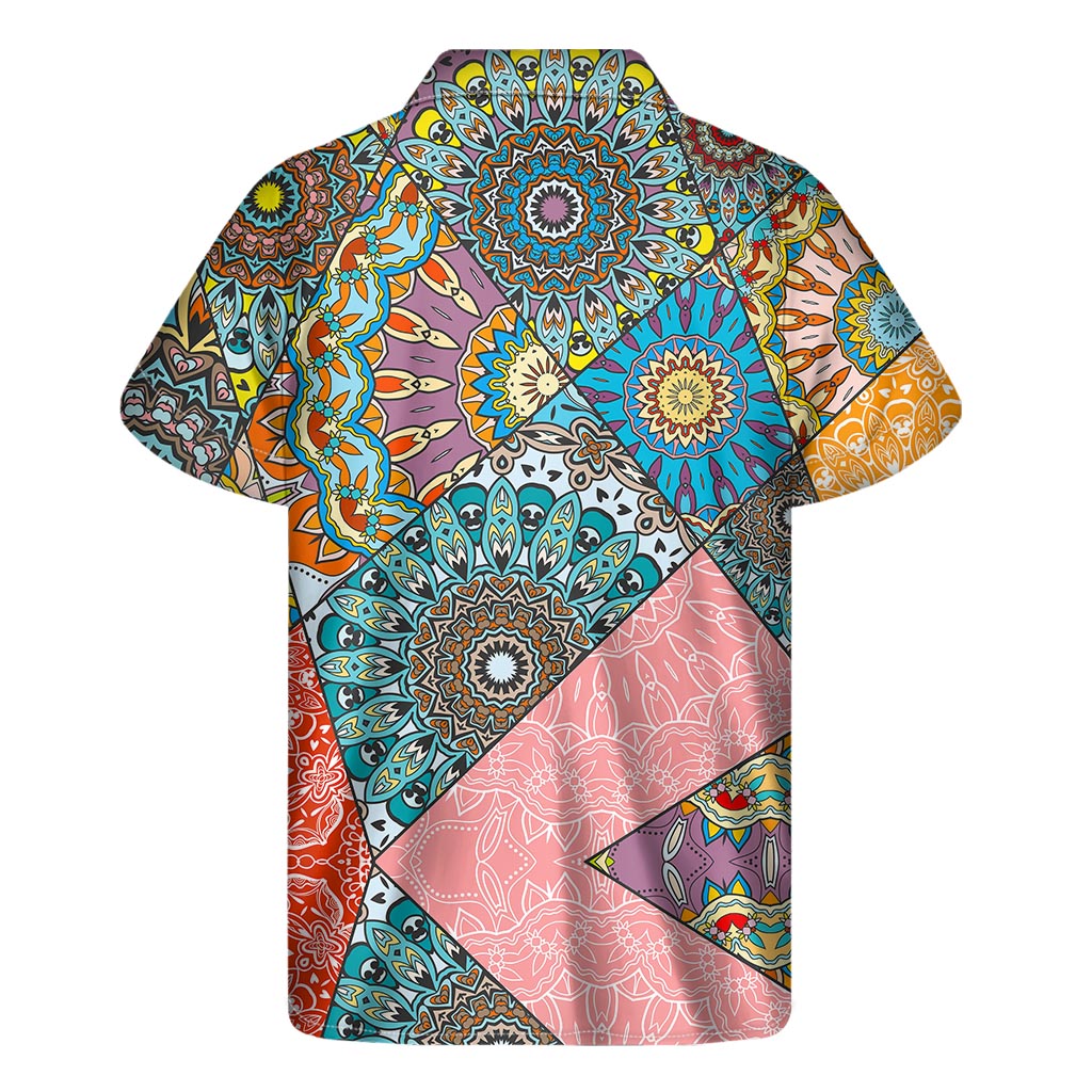 Bohemian Patchwork Mandala Hawaiian Shirt for Men - 2