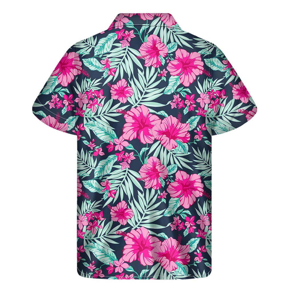 Pink Hibiscus Hawaiian Short Sleeve Shirt: Embrace the Island Vibes! - 2