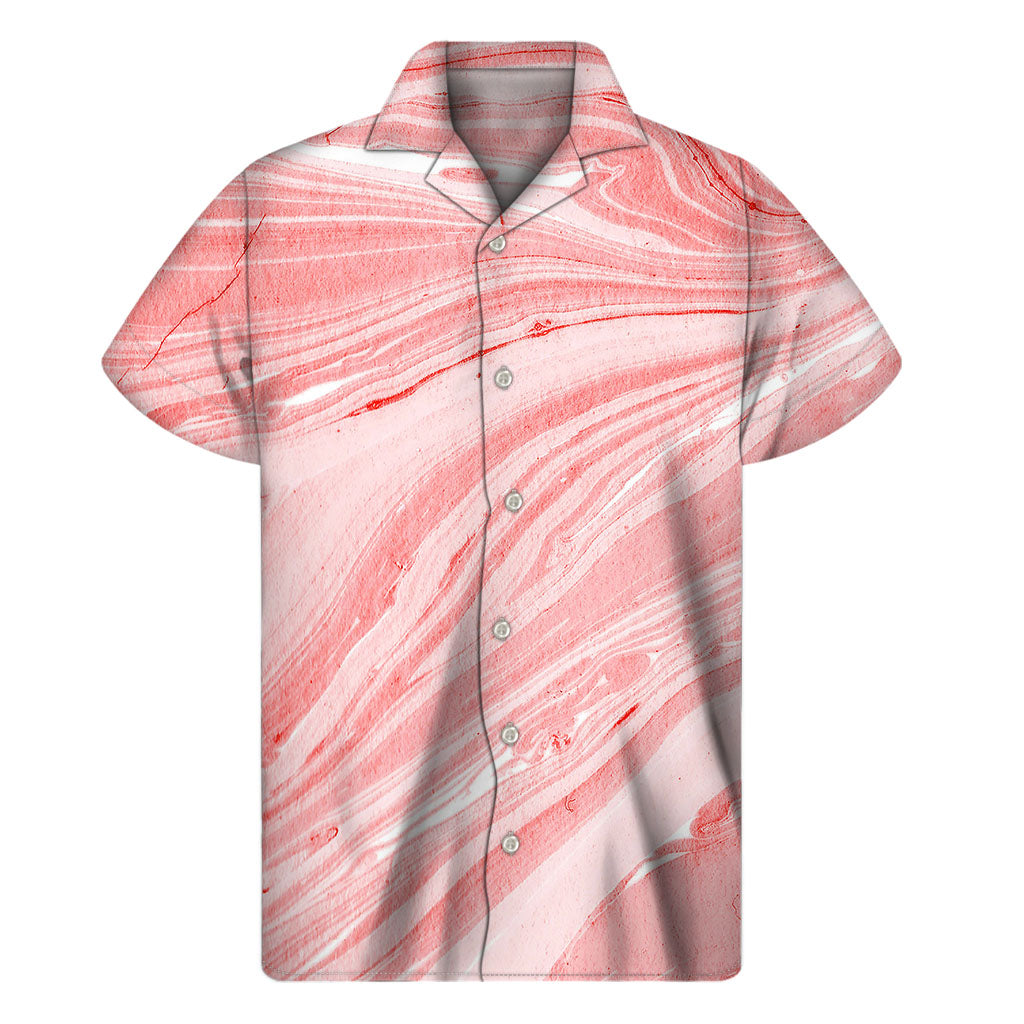 Pink Liquid Marble Hawaiian Summer Shirt - 1