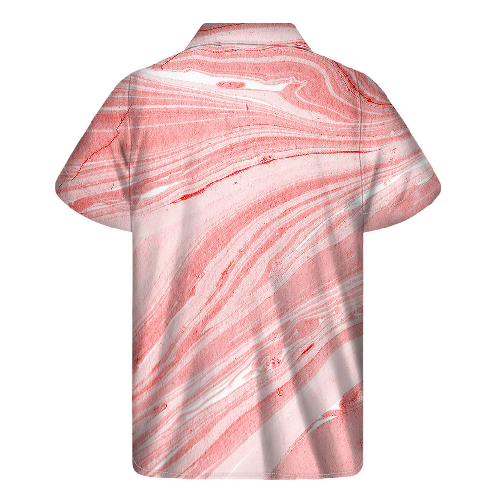 Pink Liquid Marble Hawaiian Summer Shirt - 2