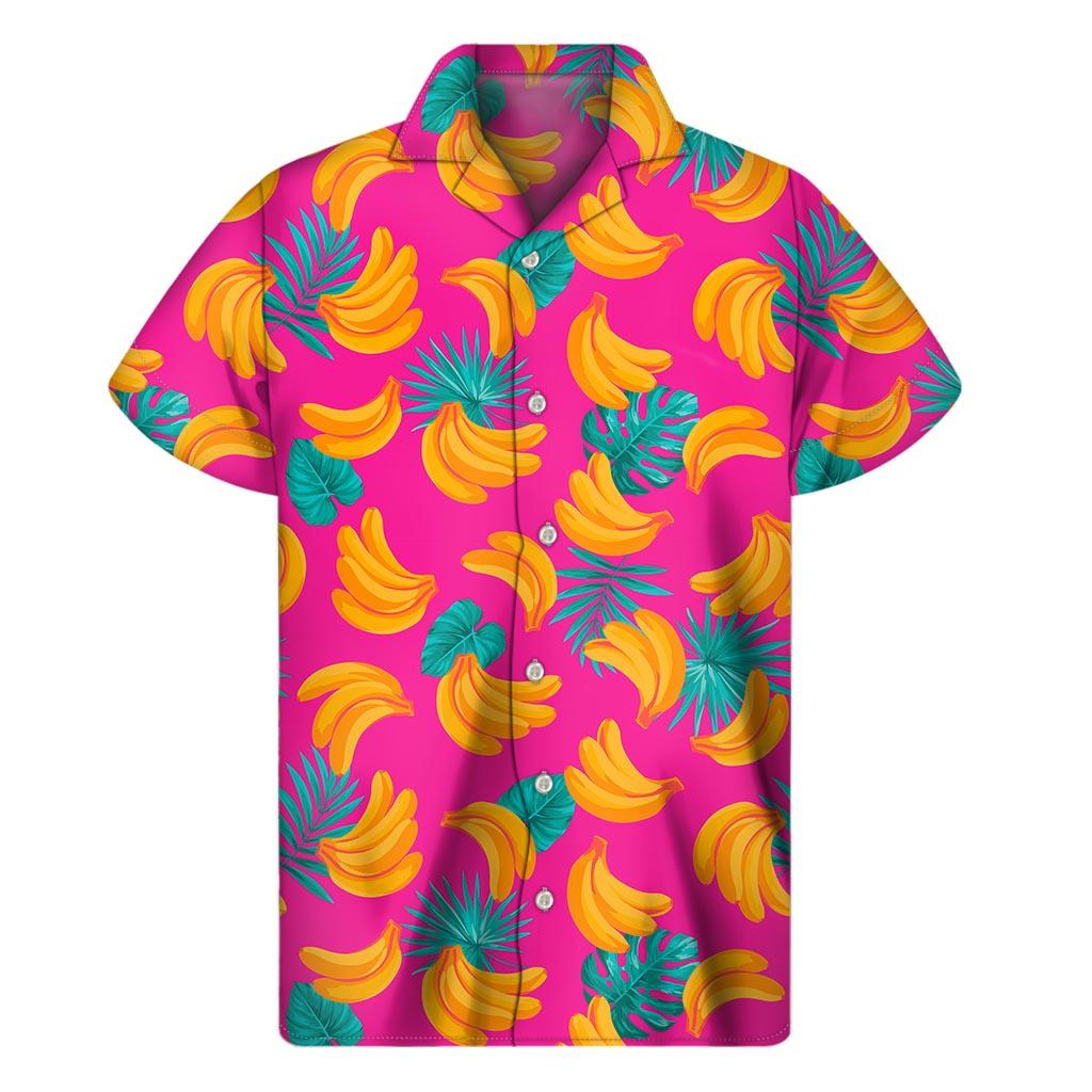 Pink Tropical Banana Pattern Hawaiian Shirt - Embrace Aloha Style! - 1