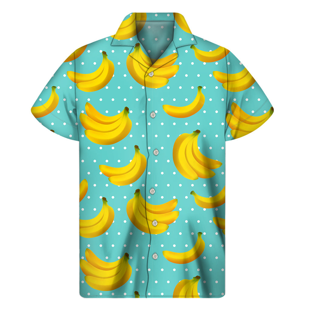 Polka Dot Banana Print Hawaiian Aloha Shirt - 1