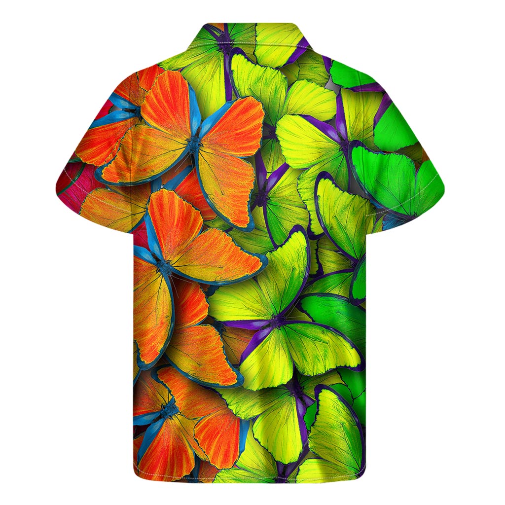 Rainbow Butterfly Hawaiian Vibes Short Sleeve Shirt - 2