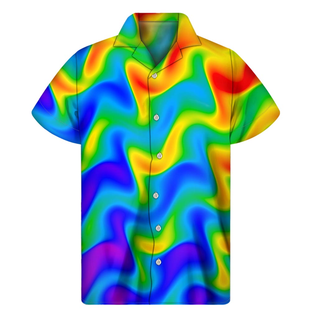 Rainbow Psychedelic Hawaiian Shirt - Embrace the Aloha Spirit in Style - 1