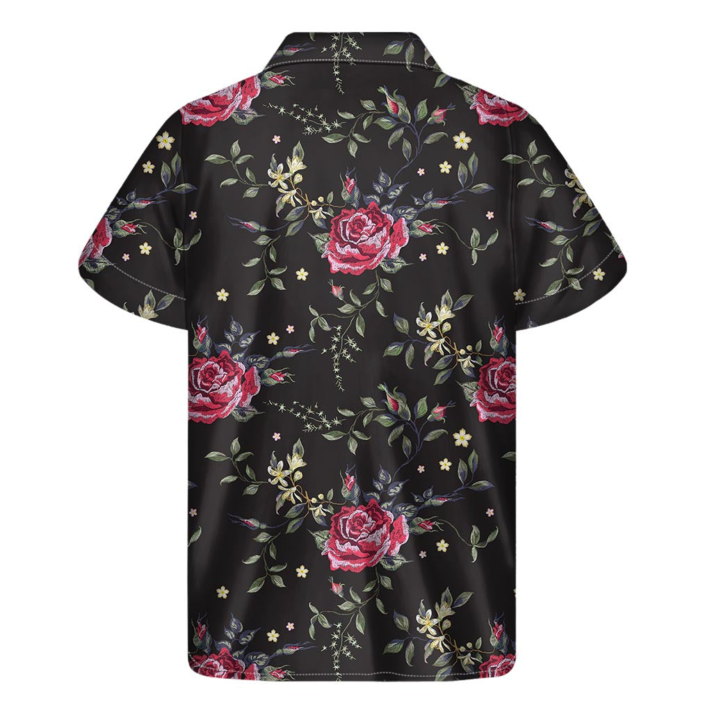 Red Rose Hawaiian Short Sleeve Shirt: Embrace the Aloha Spirit in Style - 2