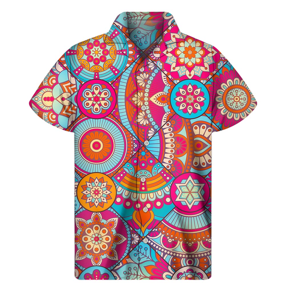 Hawaiian Mandala Paradise Short Sleeve Shirt - 1