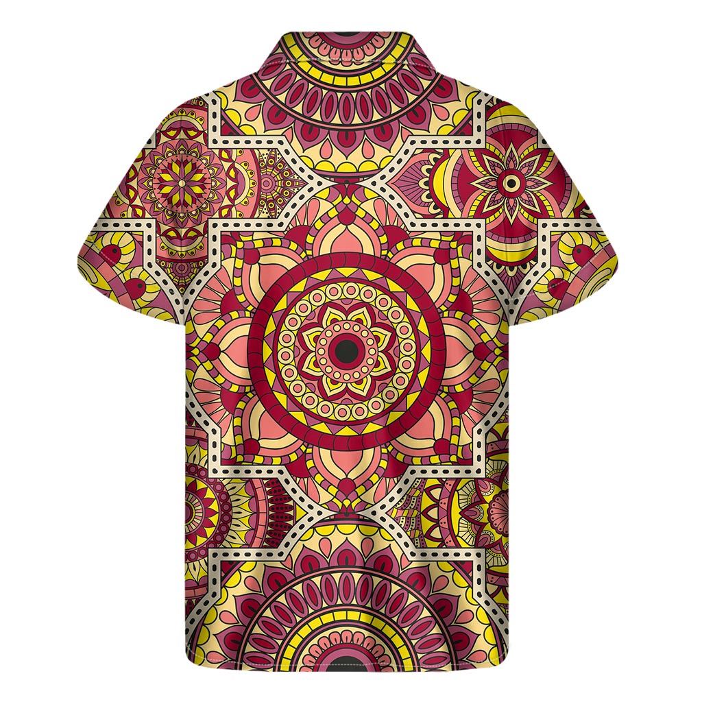 Sangria Mandala Hawaiian Short Sleeve Shirt - Embrace the Aloha Spirit! - 2