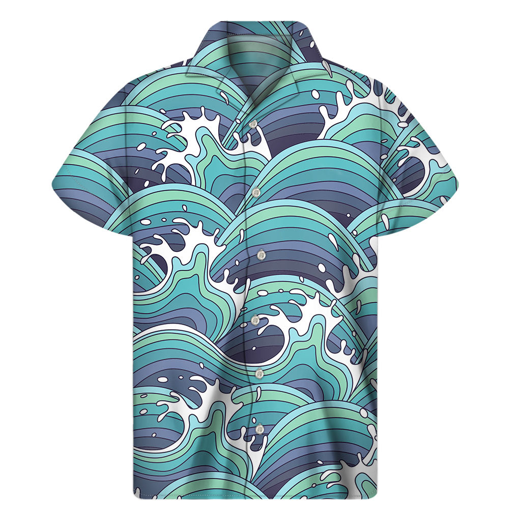 Sea Wave Surfing Hawaiian Shirt: Ride the Waves in Style - 1