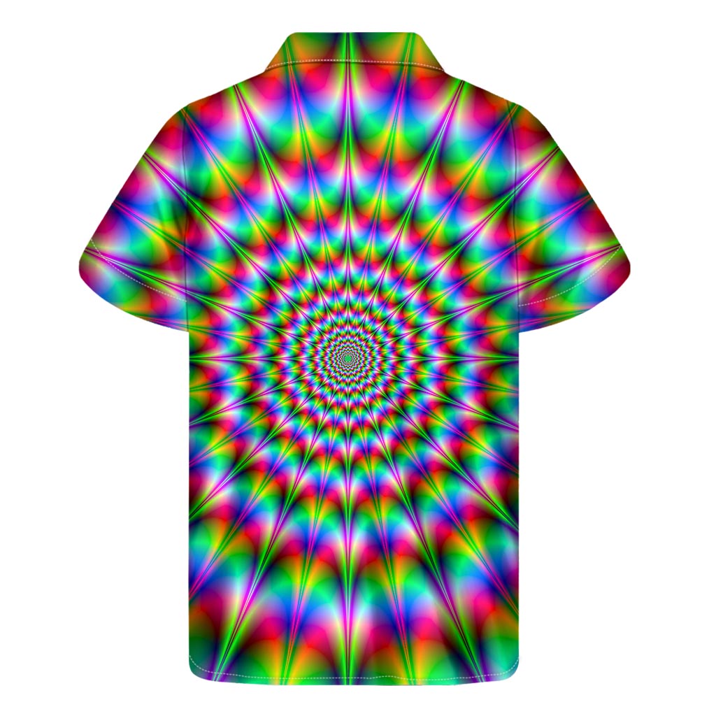 Spiky Psychedelic Optical Illusion Hawaiian Shirt - Embrace the Aloha Spirit in Style - 2