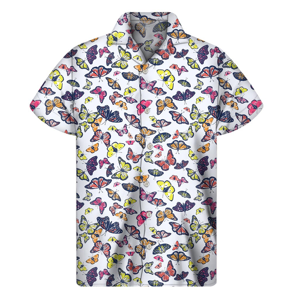 Spring Butterfly Hawaiian Style Short Sleeve Shirt - 1