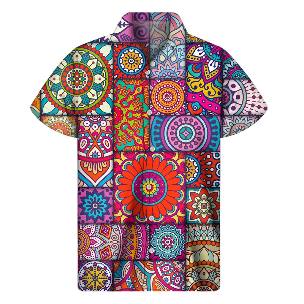 Bohemian Mandala Patchwork Hawaiian Shirt - 1