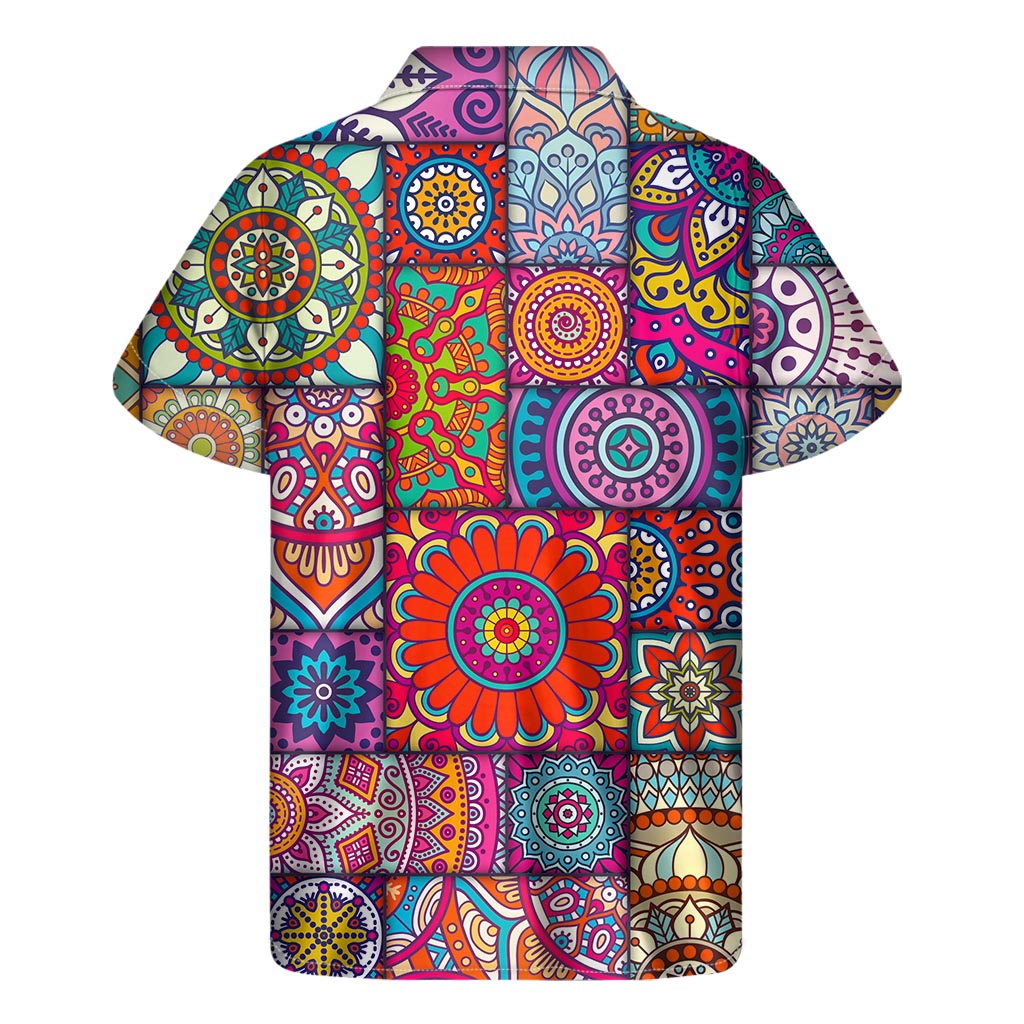 Bohemian Mandala Patchwork Hawaiian Shirt - 2