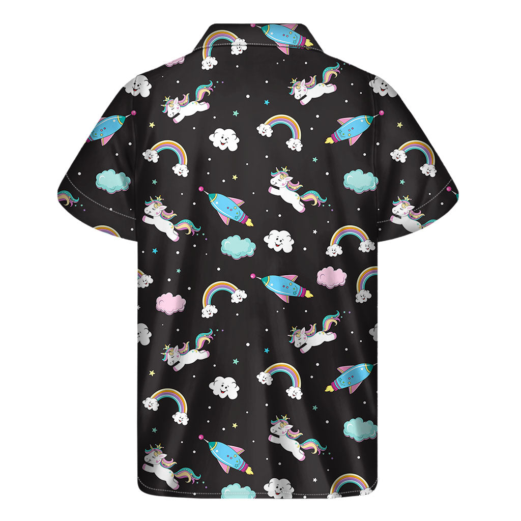 Starry Unicorn Aloha: Men's Hawaiian Short Sleeve Shirt - 1