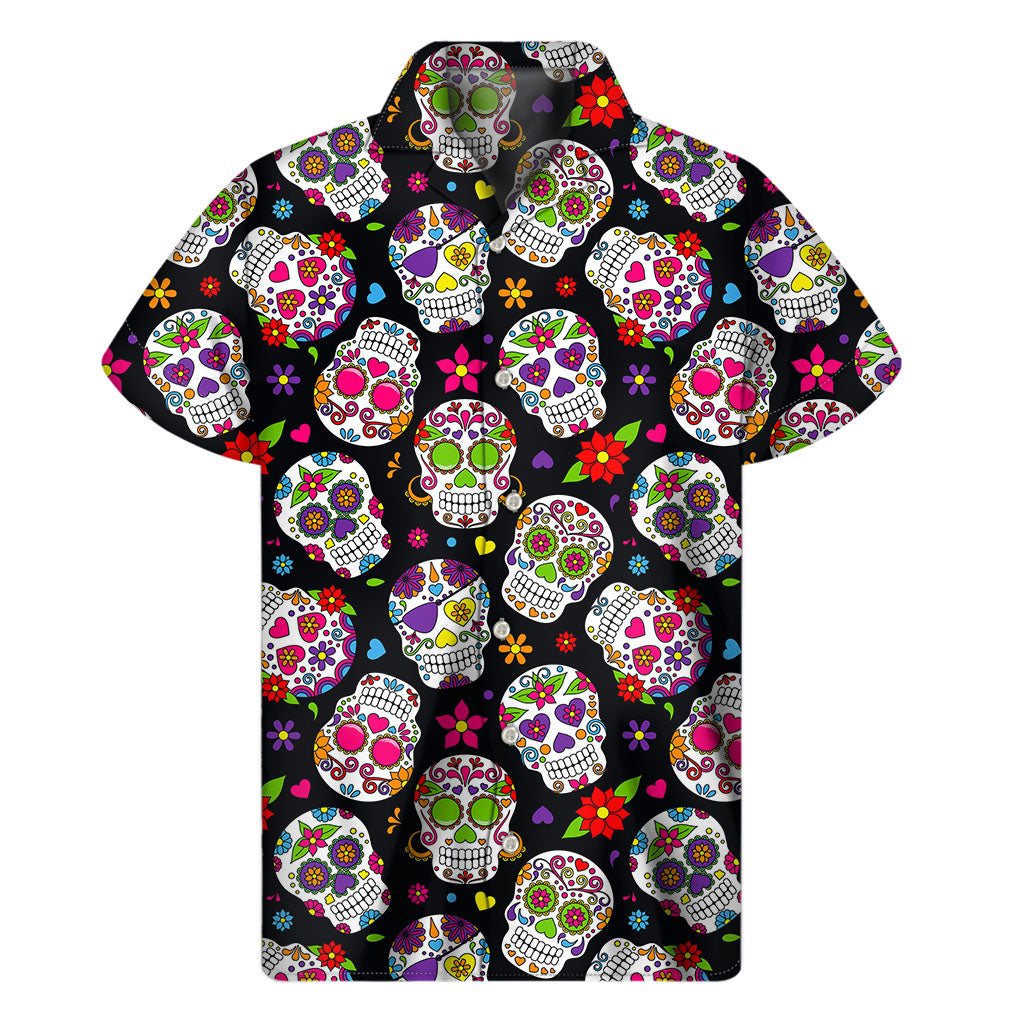 Aloha Skulls Hawaiian Short Sleeve Shirt - 1