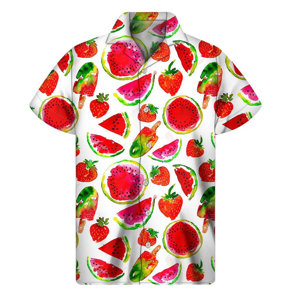 Summer Fun: Tropical Watermelon Hawaiian Shirt for Men - 1