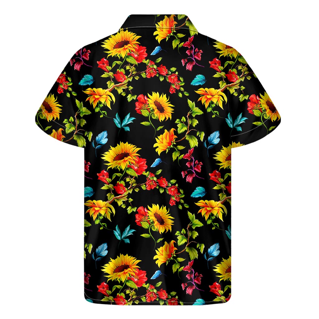 Sunflower Bliss: Hawaiian Short Sleeve Shirt for Men - 2