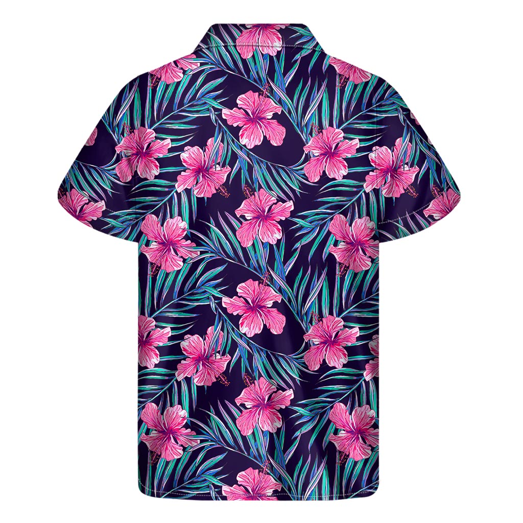 Teal Tropical Hibiscus Hawaiian Shirt: Embrace Island Style in This Men&#39;s Short Sleeve Outfit - 2