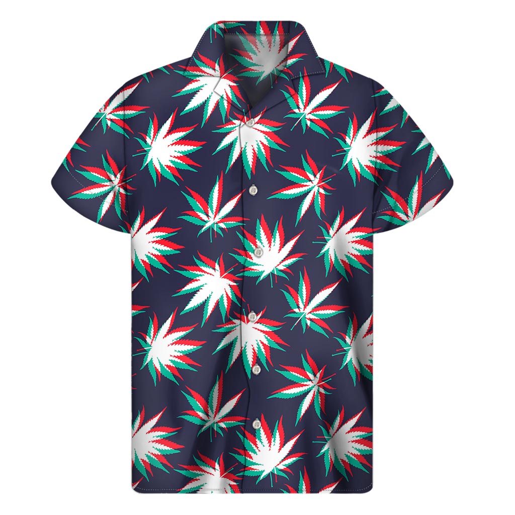 Tropical Vibes: Trippy Hemp Leaves Reggae Pattern Hawaiian Shirt - 1